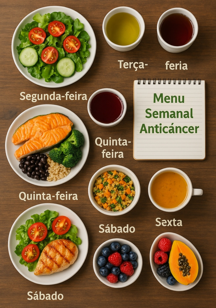 Cardápio semanal anti câncer